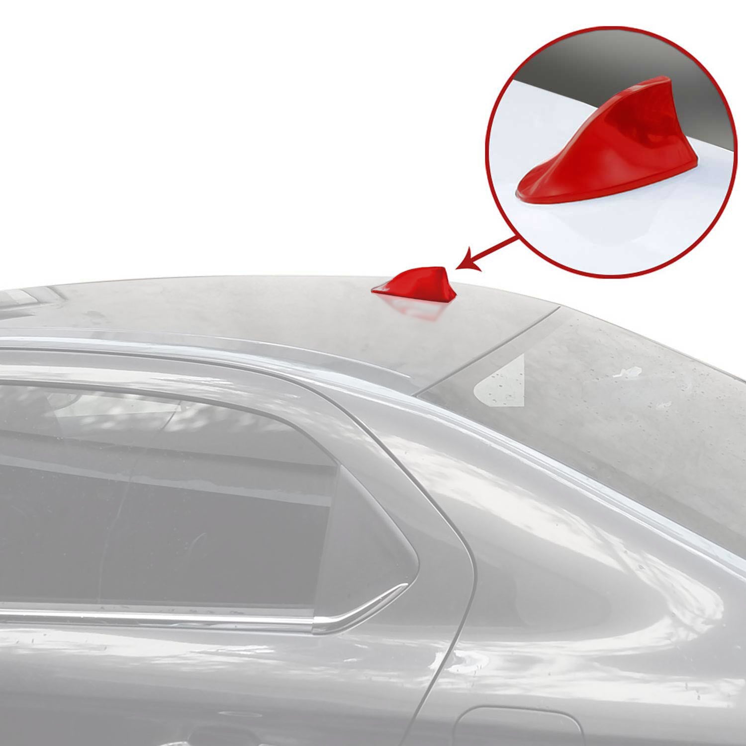 Preiswert 11.12 Neuer stil Dachantenne Autoantenne AM/FM Autoradio Shark  Antenne für VW Polo Rot der Sonderpreis.